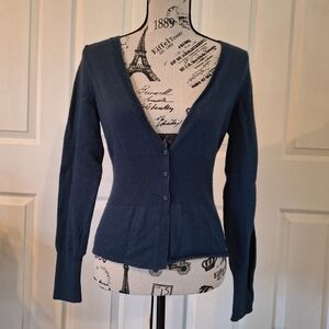 The Limited Teal Blue Cardigan Sweater